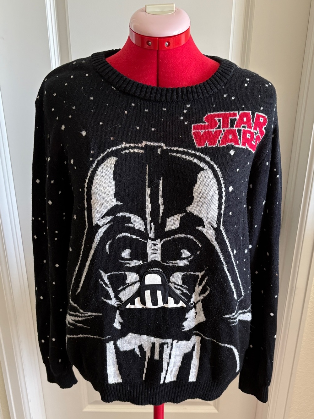 Star Wars Darth Vader Black Knit Sweater Christmas